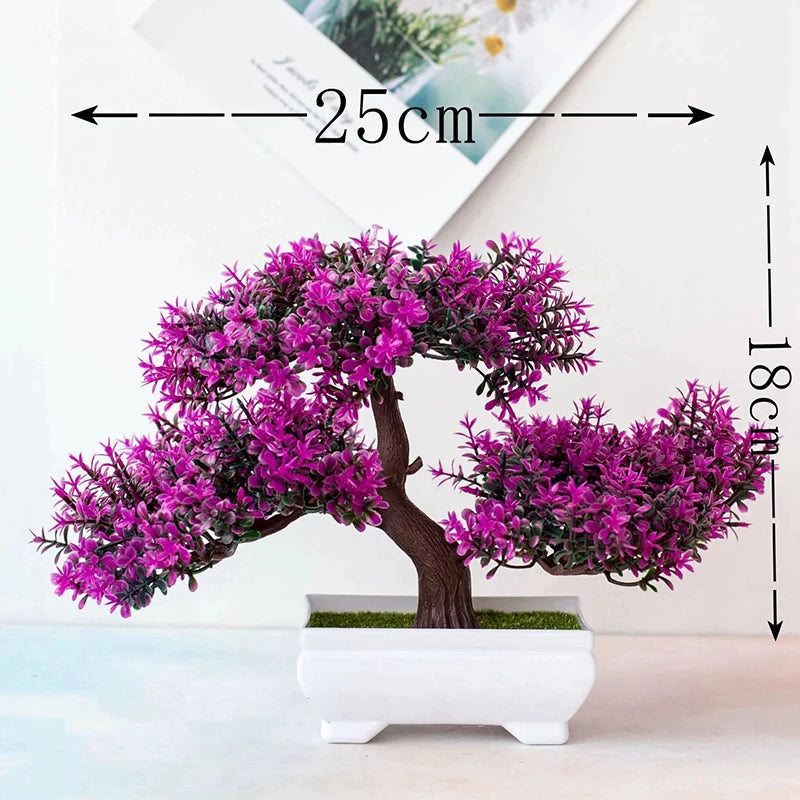 Bonsai Artificial 25cm Realista de Plástico com Vaso