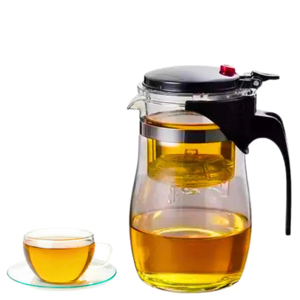 Chaleira Com Infusor De Vidro 600ml Para Chá