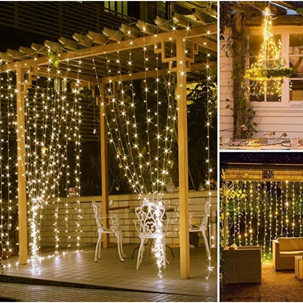 Cortina com 300 Leds para Festa Casamento Natal