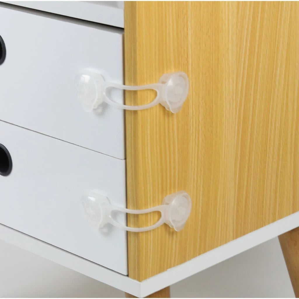 Kit 12 Travas Gaveta Segurança Bebê Transparente