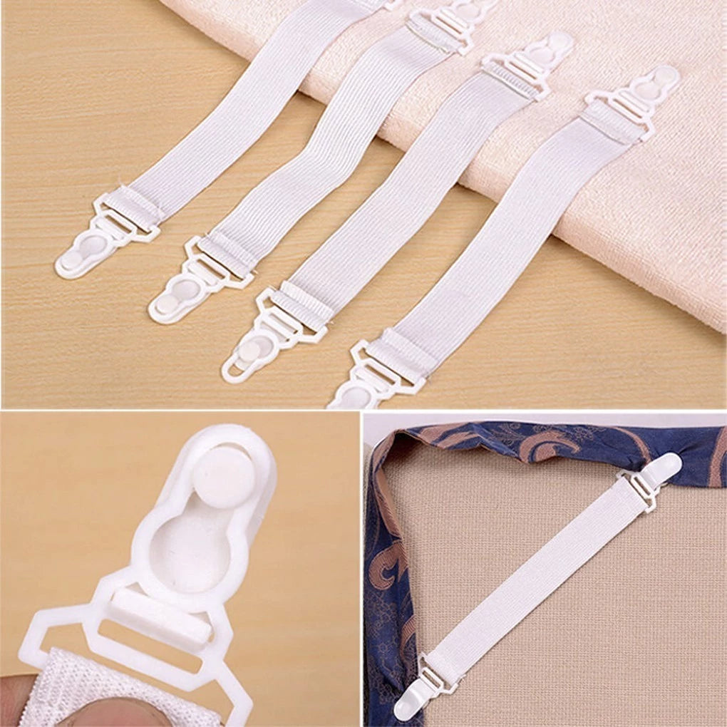 Kit 4 ou 8 Prendedores de Lençol Elástico