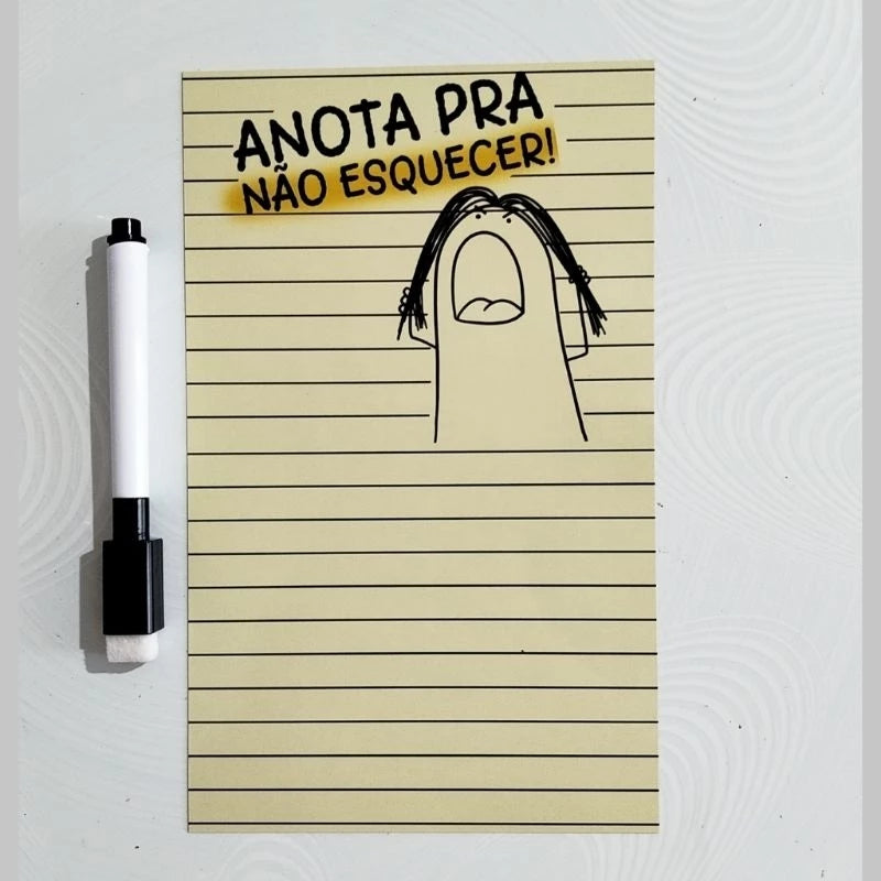 Lousa de Geladeira Magnética Recados - Acompanha Caneta ímã
