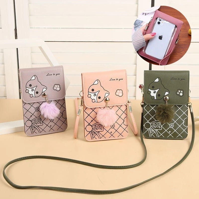 Mochila Feminina de Ombro para Celular com tela sensível ao toque