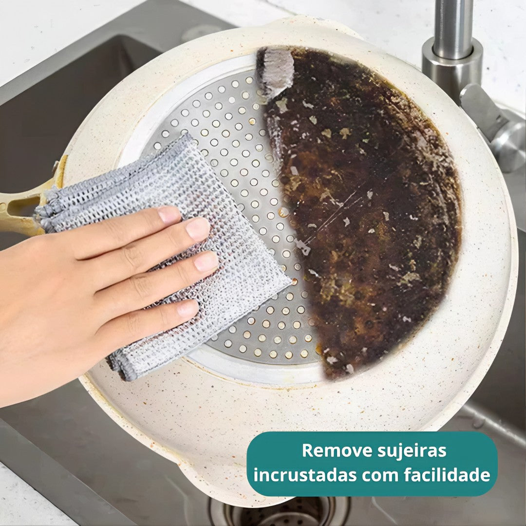 🧽 SteelClean™ – Kit 12 Esponjas Metálicas de Alta Resistência