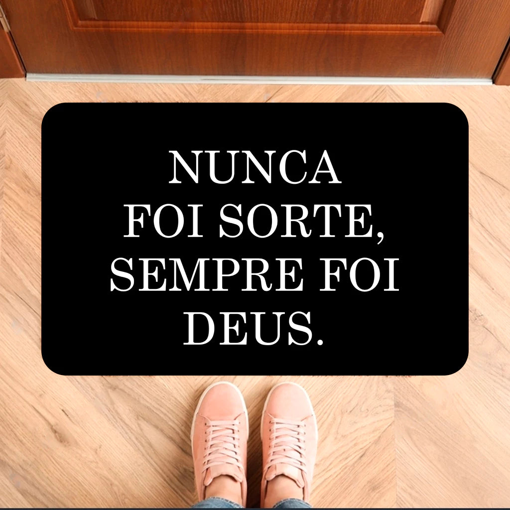 Tapete Antiderrapante Costura Reforçada - Versículo - Evangélico - Oração