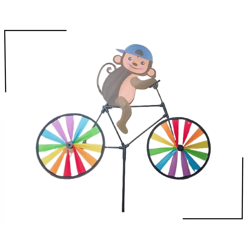Cata-vento Bicicleta Giratório Enfeite Jardim Decoração Catavento Animais