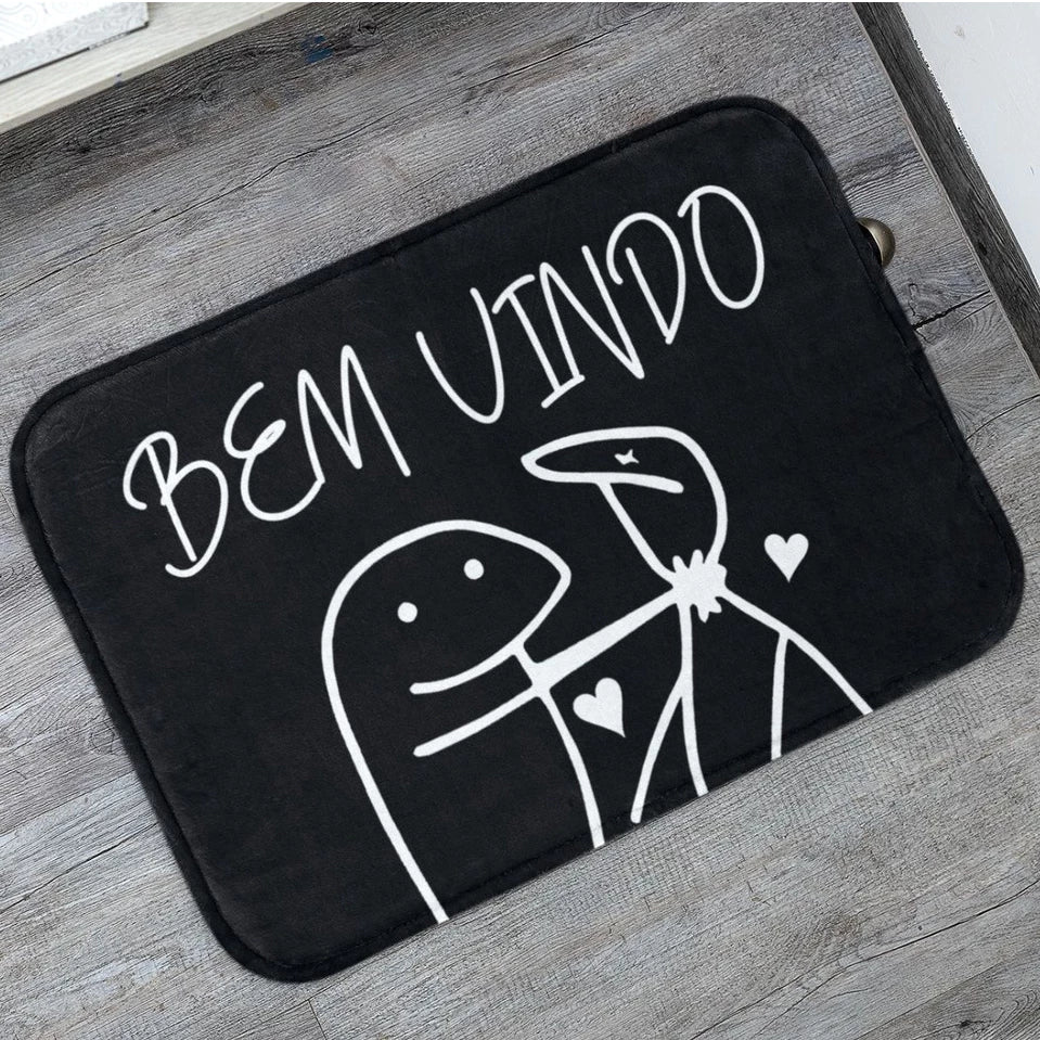 Tapete Porta de Entrada Tire Os Sapatos Flork Antiderrapante