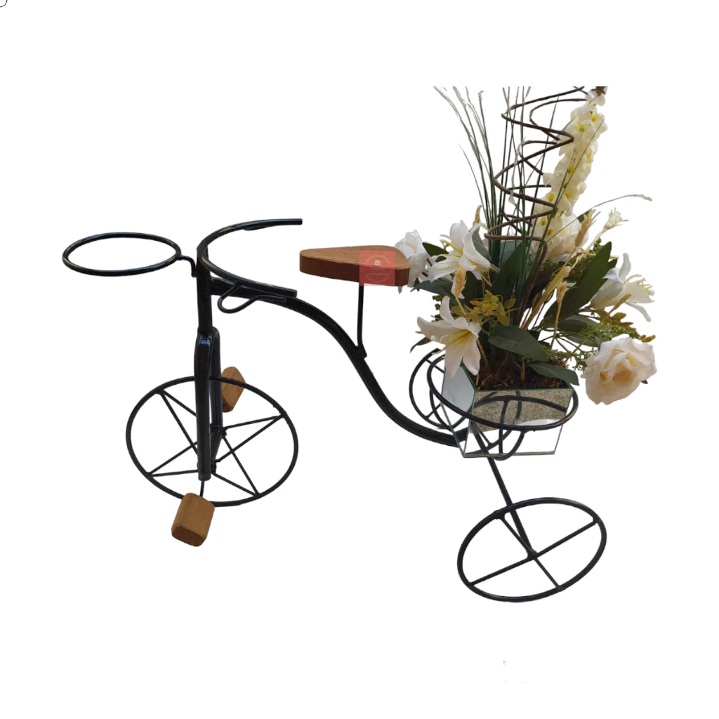 Bicicleta Decorativa de Ferro Rústica Branca