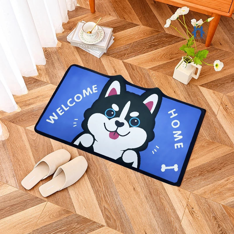 Tapete para Porta de Entrada Estampado Pet Antiderrapante