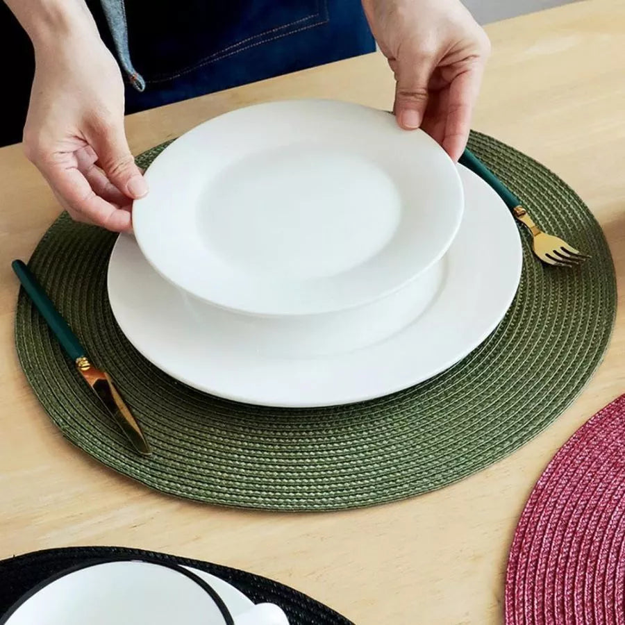 Kit 4 ou 6 Jogo Americano Souplast Redondo Jantar Mesa Posta Cozinha 38cm