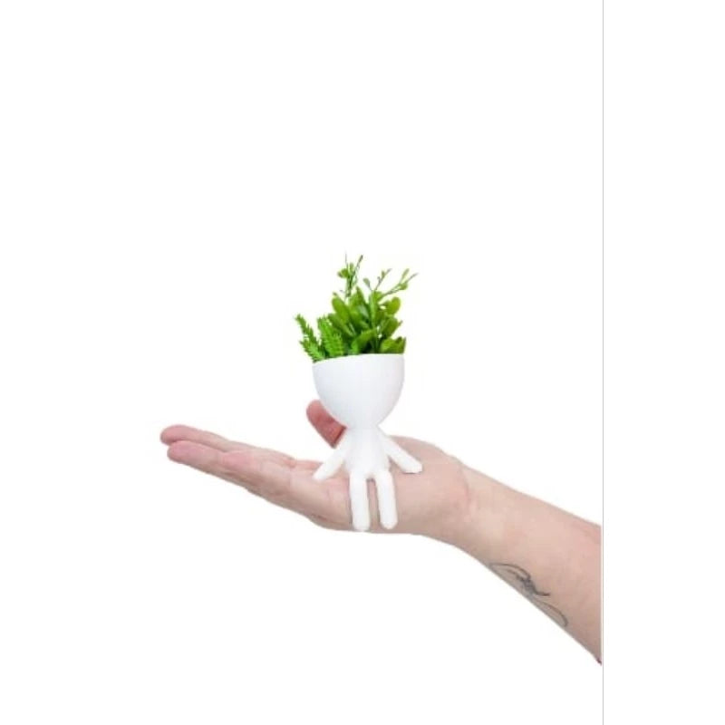 Kit 3 Mini Vasinhos com FLOR artificial Bob Robert para Decoração