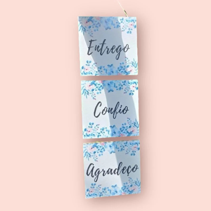 Kit Placa Decorativa Personalizada Com Corda