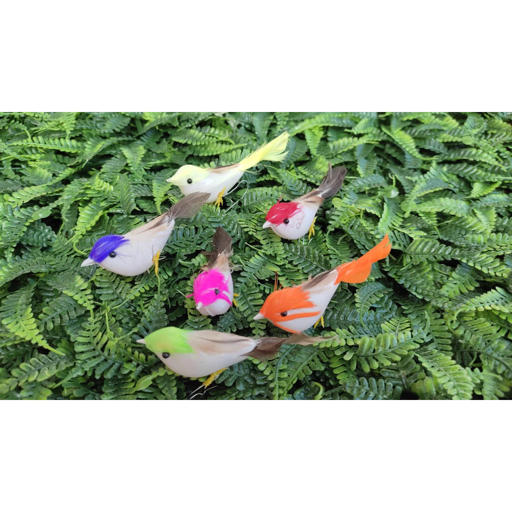 Kit 4 Passarinhos Artificiais Coloridos