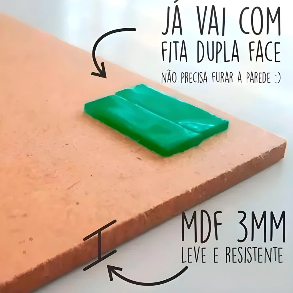 Quadro de Parede em MDF Pássaro 4 peças