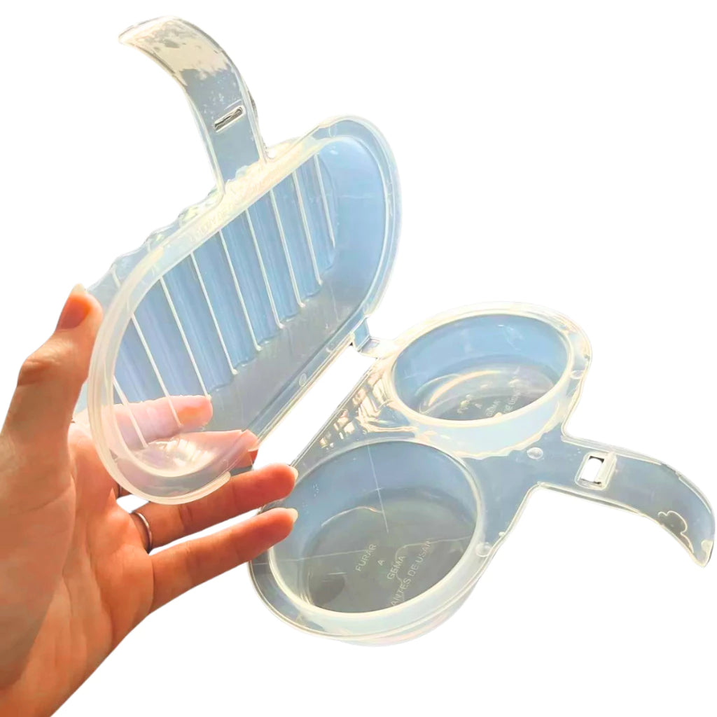 Forma Cozinha Ovo Omelete Direto No Microondas Fácil Rápido Omeleteira 2 em 1