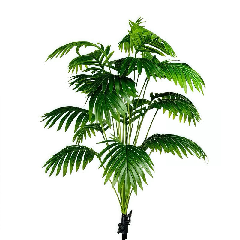 24 Folhas Planta Artificial Palmeira Areca Real