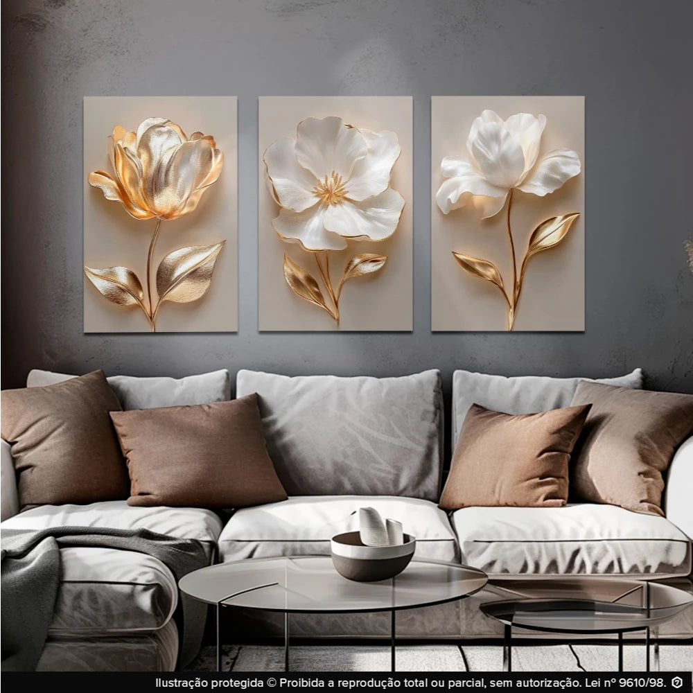 Quadro Grande para Sala Cozinha Decorativo Flor