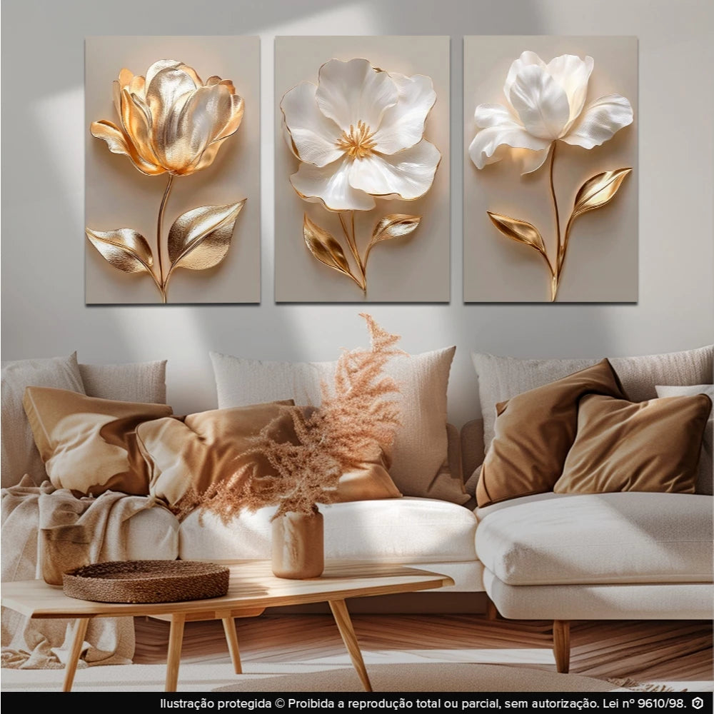 Quadro Grande para Sala Cozinha Decorativo Flor