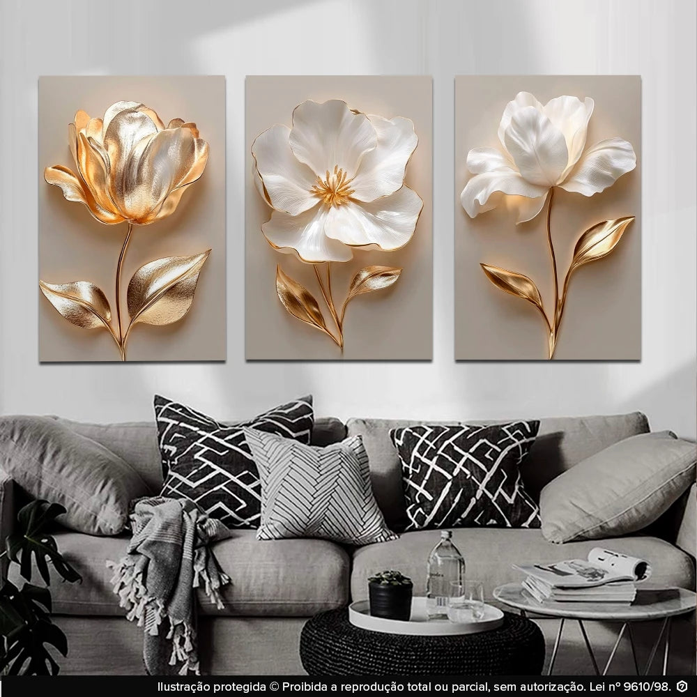 Quadro Grande para Sala Cozinha Decorativo Flor