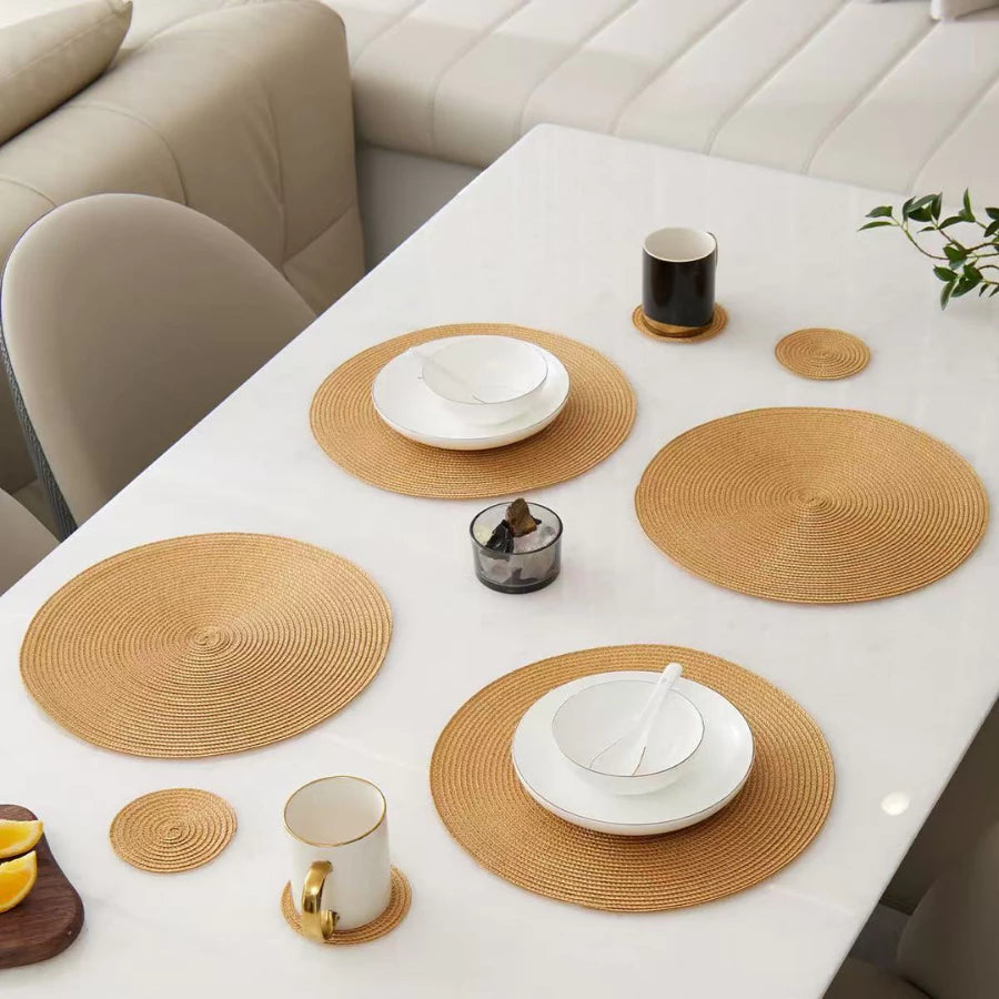 Kit 4 ou 6 Jogo Americano Souplast Redondo Jantar Mesa Posta Cozinha 38cm