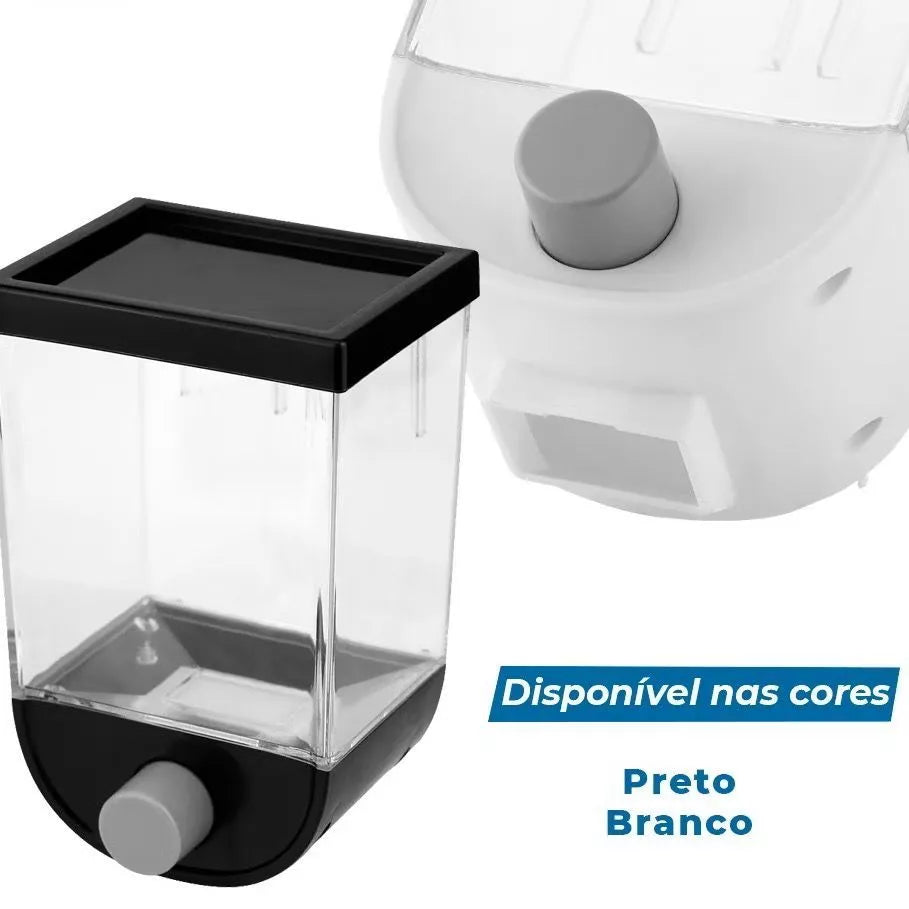 Dispense De Alimentos Cereais Ração Para Parede Quadrado 1L - 1KG