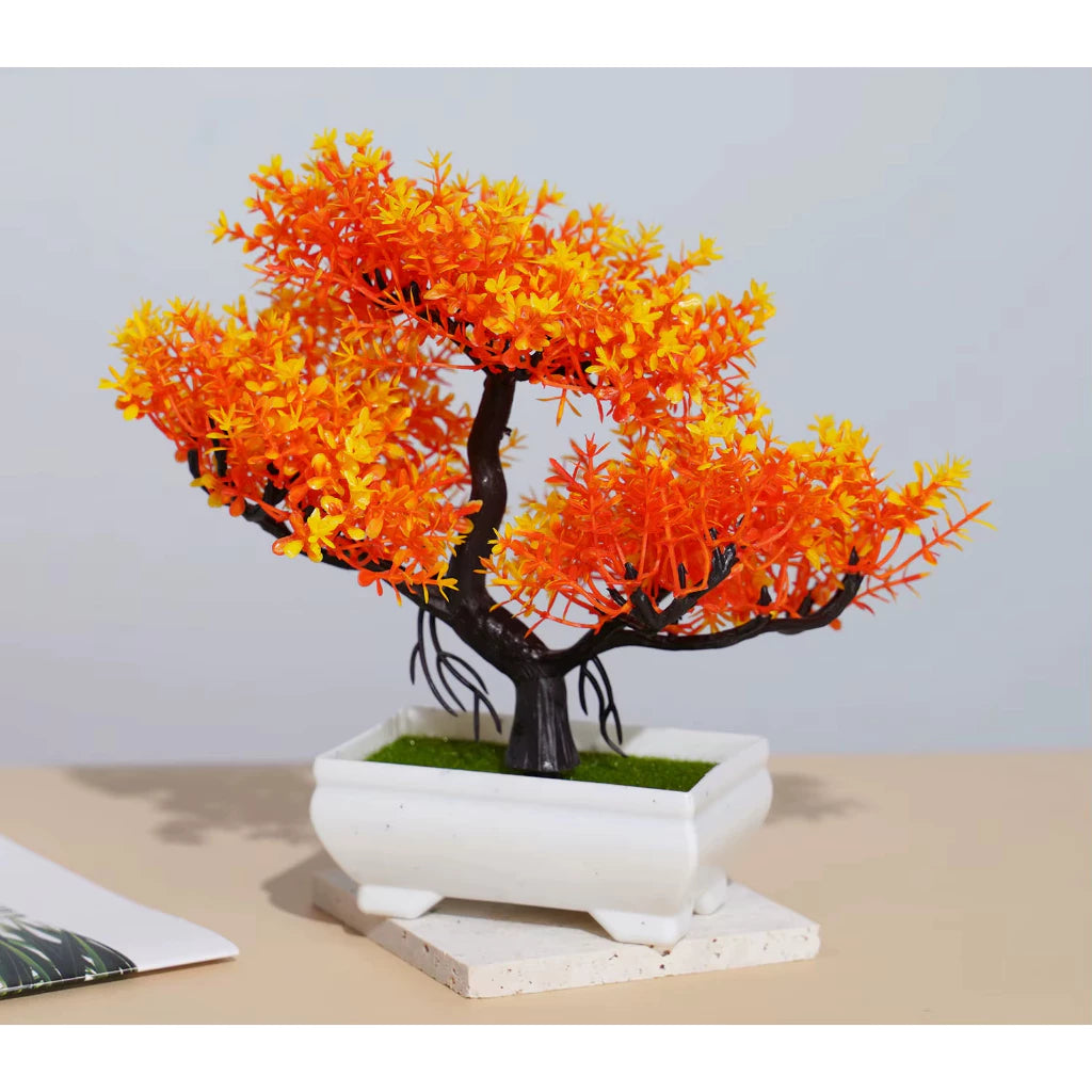 Bonsai Artificial 25cm Realista de Plástico com Vaso