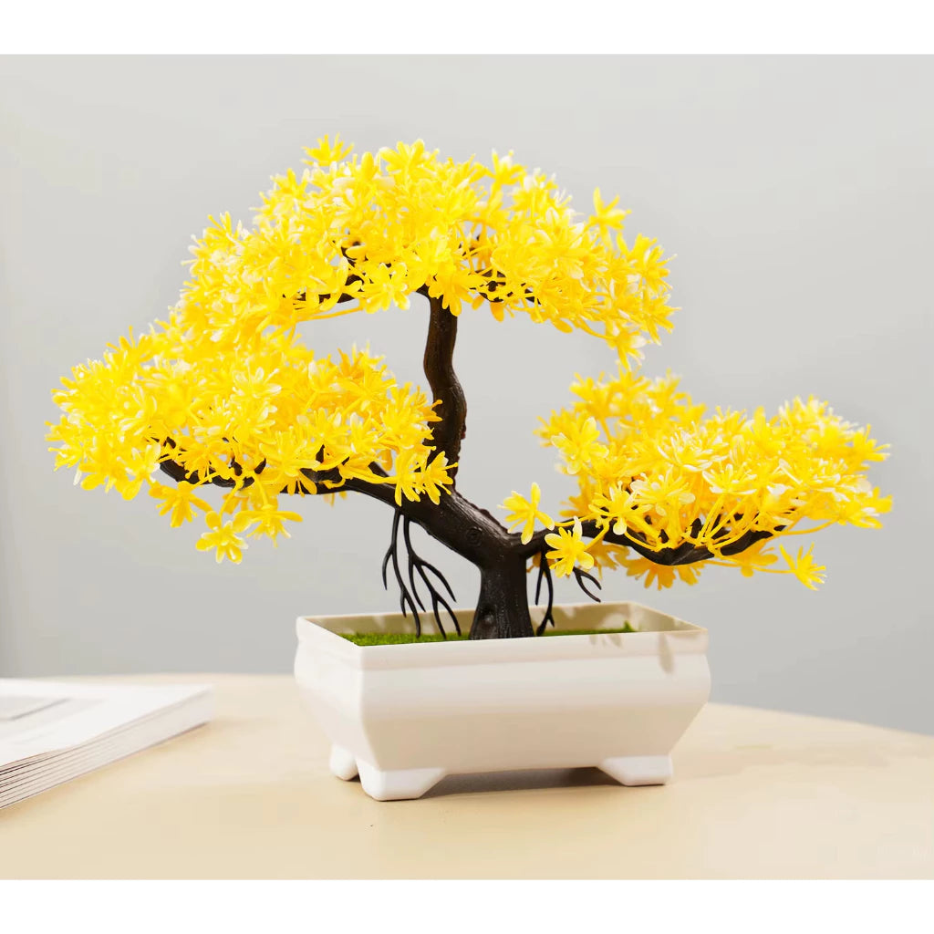 Bonsai Artificial 25cm Realista de Plástico com Vaso