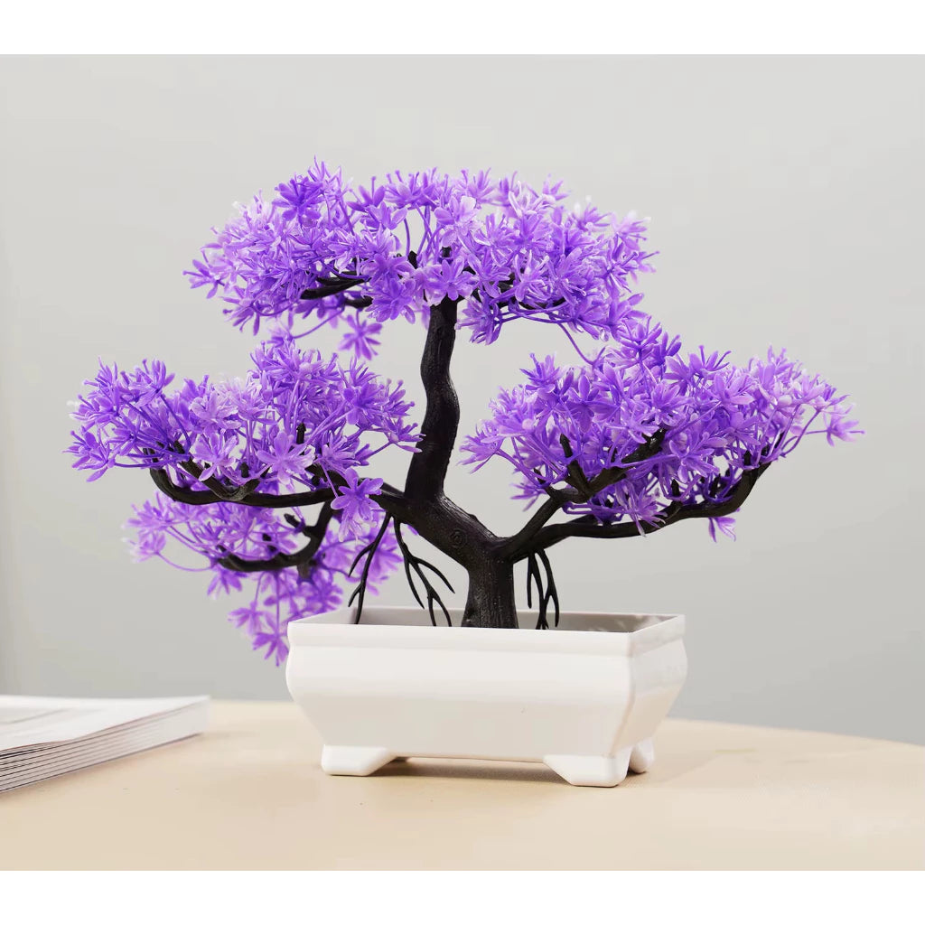 Bonsai Artificial 25cm Realista de Plástico com Vaso