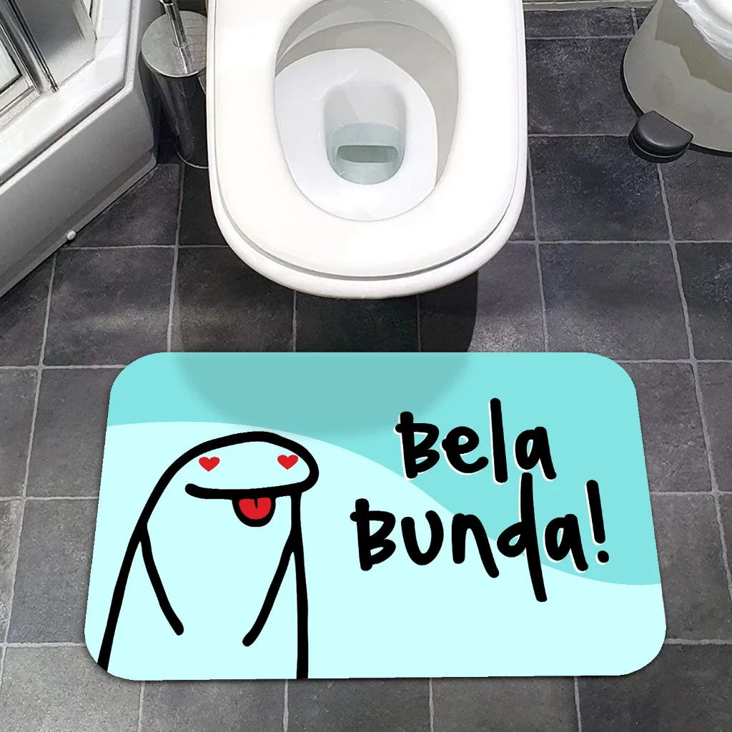 Tapete Decorativo Para Porta Antiderrapante Borracha Engraçado - 34X60