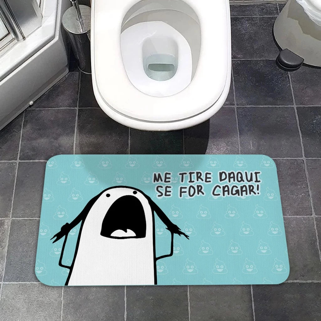 Tapete Decorativo Para Porta Antiderrapante Borracha Engraçado - 34X60