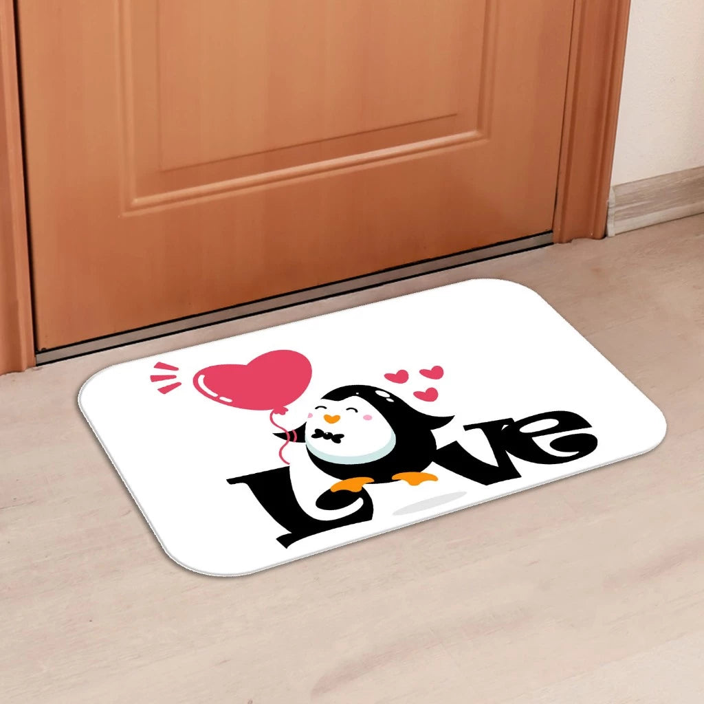 Tapete Decorativo Para Porta Antiderrapante Borracha Engraçado - 34X60