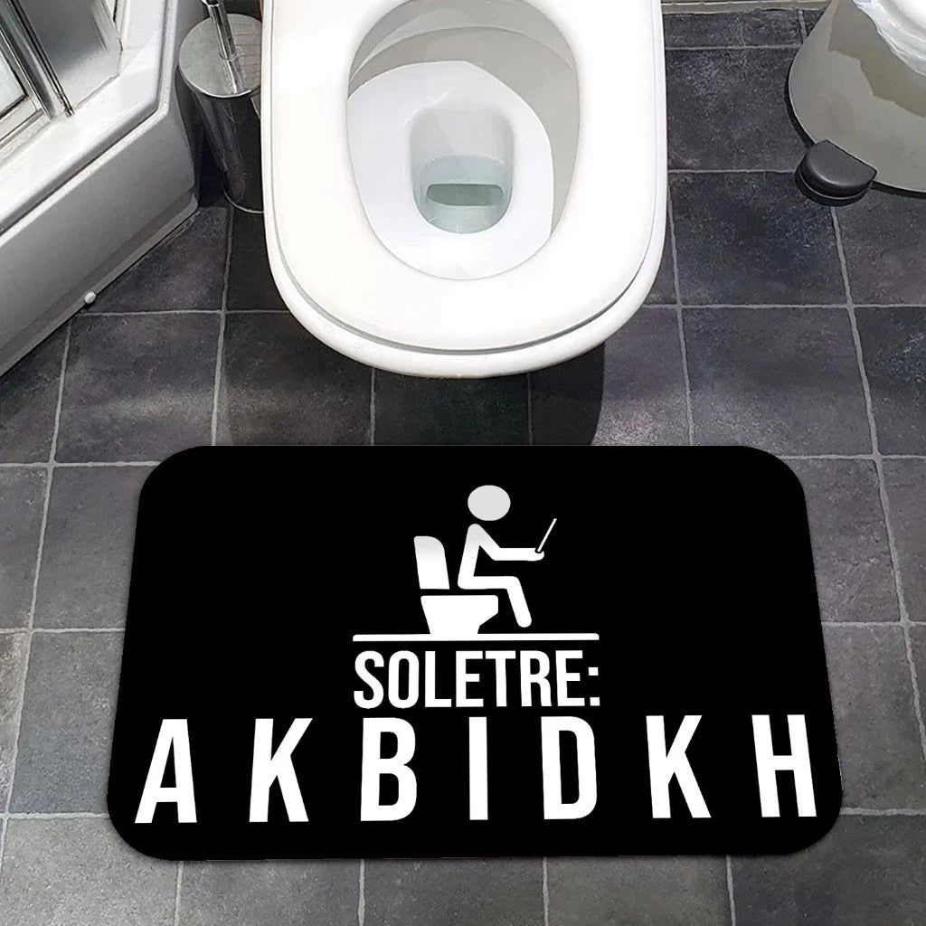 Tapete Decorativo Para Porta Antiderrapante Borracha Engraçado - 34X60