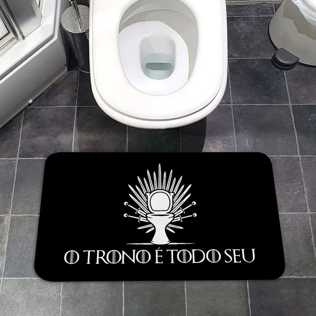 Tapete Decorativo Para Porta Antiderrapante Borracha Engraçado - 34X60