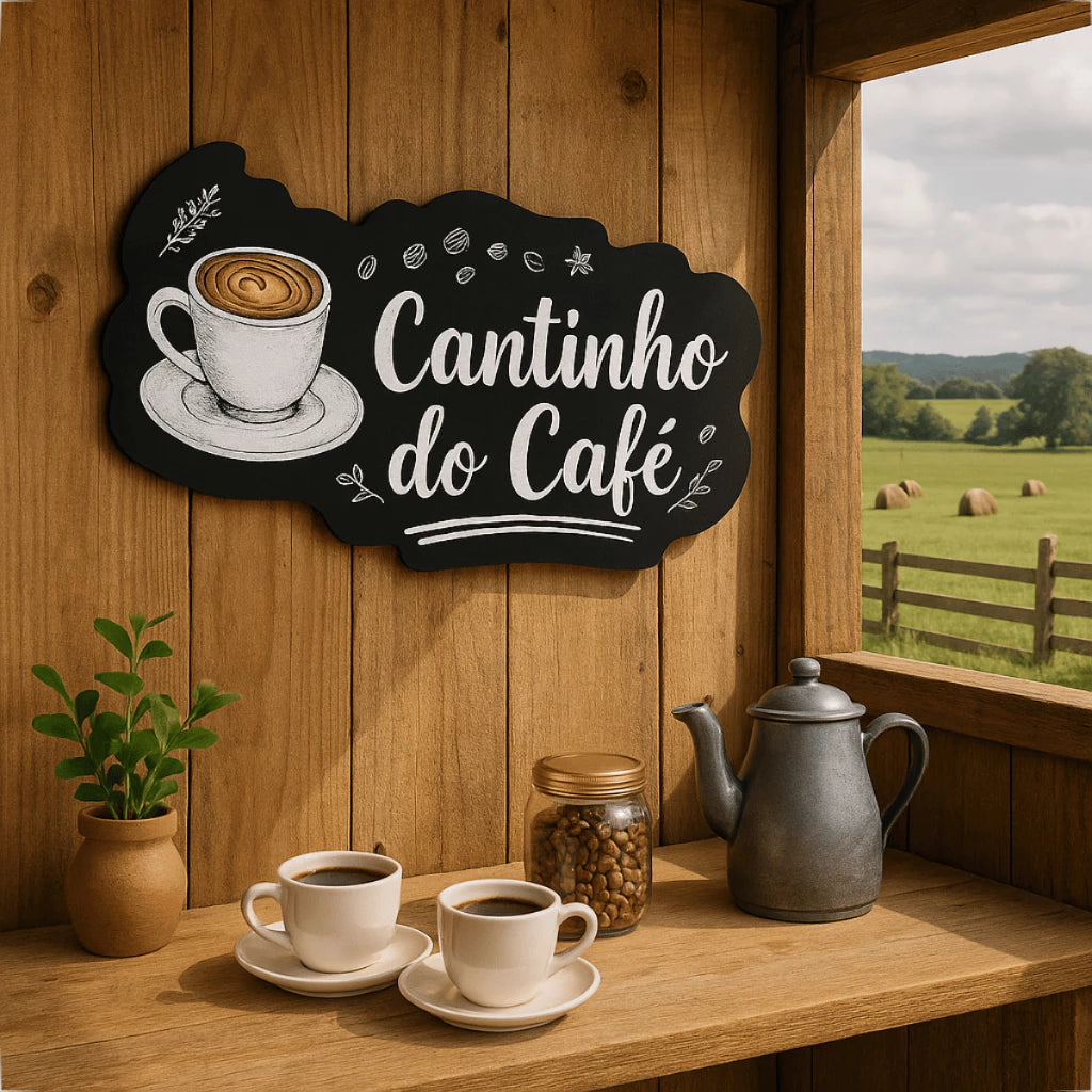 Quadro Decora o Cantinho do Café Acabamento a Laser