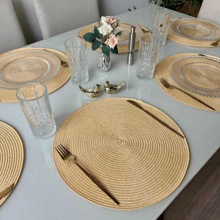 Kit 4 ou 6 Jogo Americano Souplast Redondo Jantar Mesa Posta Cozinha 38cm