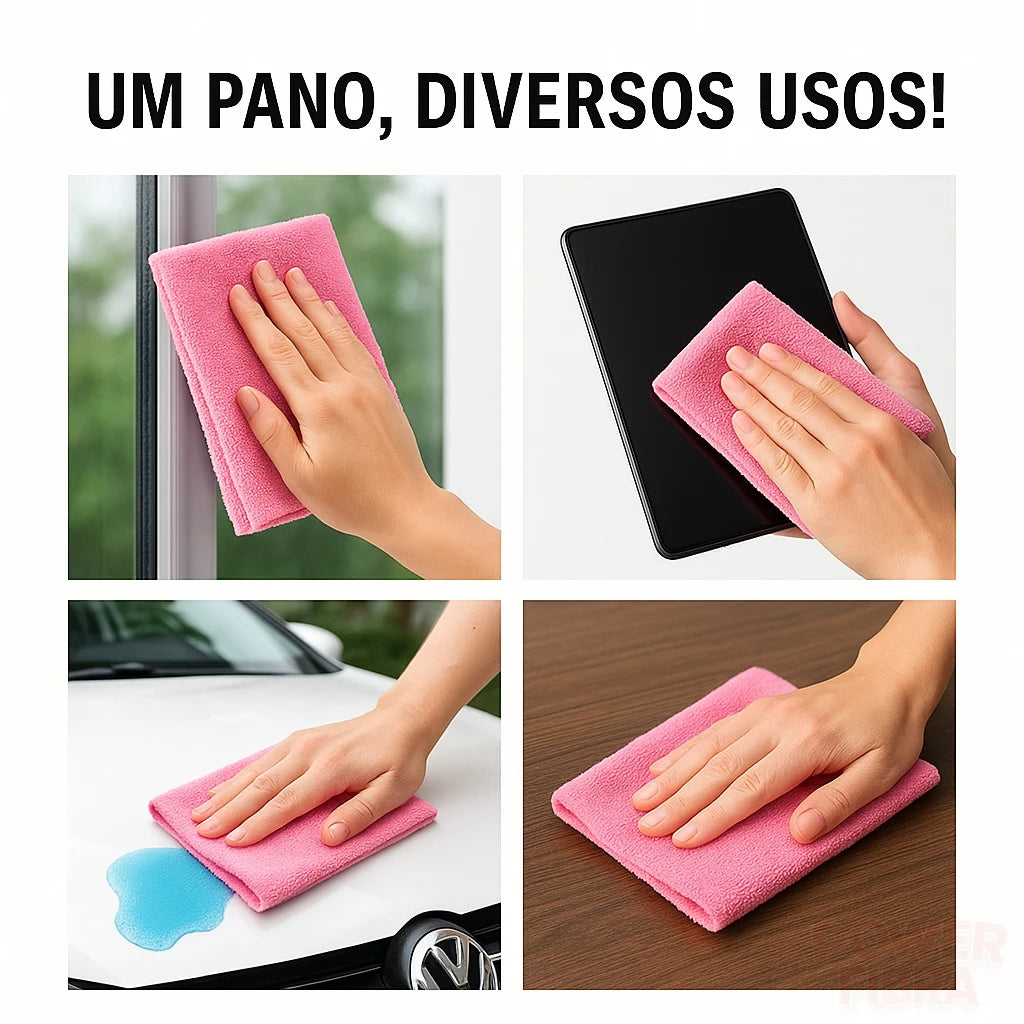 Kit 4 Panos Mágico de Chão Super Absorvente