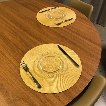 Kit 4 ou 6 Jogo Americano Souplast Redondo Jantar Mesa Posta Cozinha 38cm