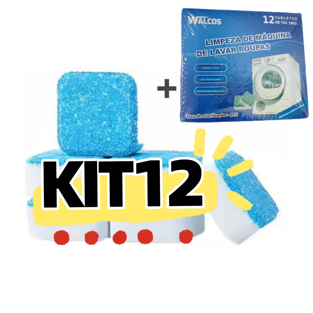 Limpador de Máquina de Lavar - Efervescente sólido para remover manchas