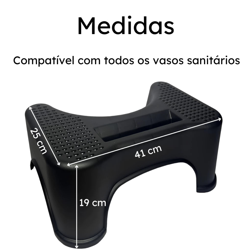 Apoio Pés Vaso Sanitário Com Porta Celular Antiderrapante
