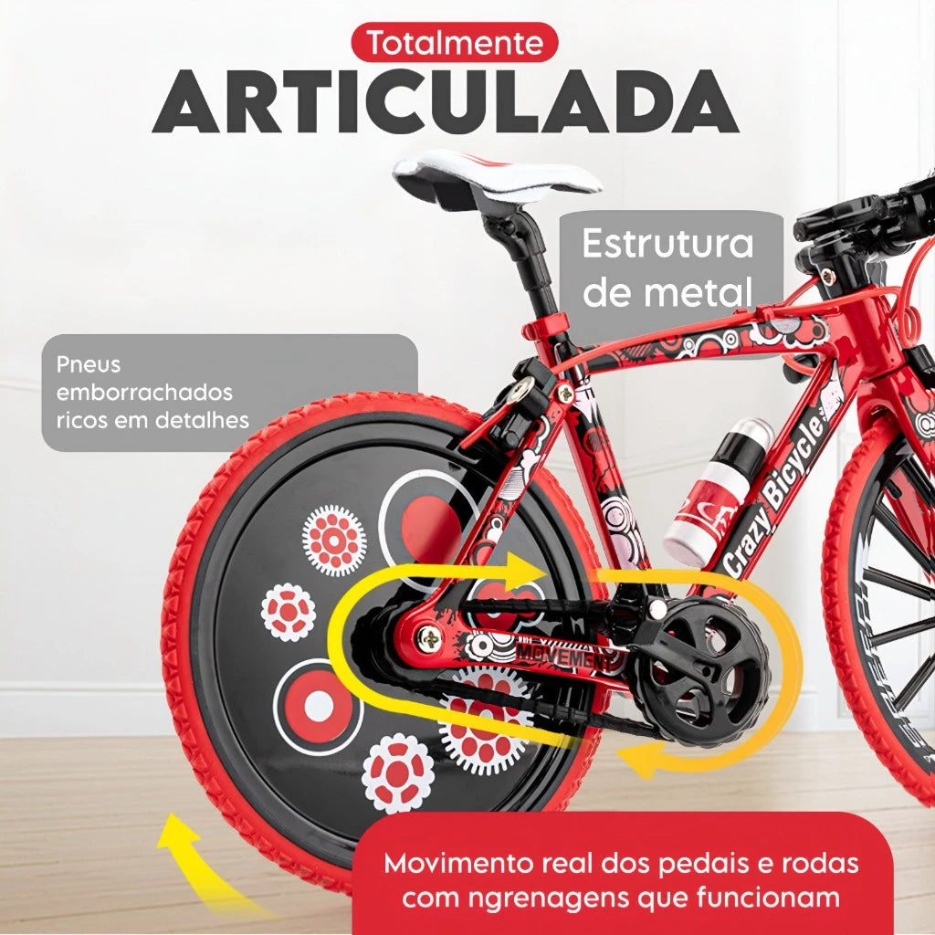 Bicicleta Miniatura de Metal Speed Mountain Bike Triathlon