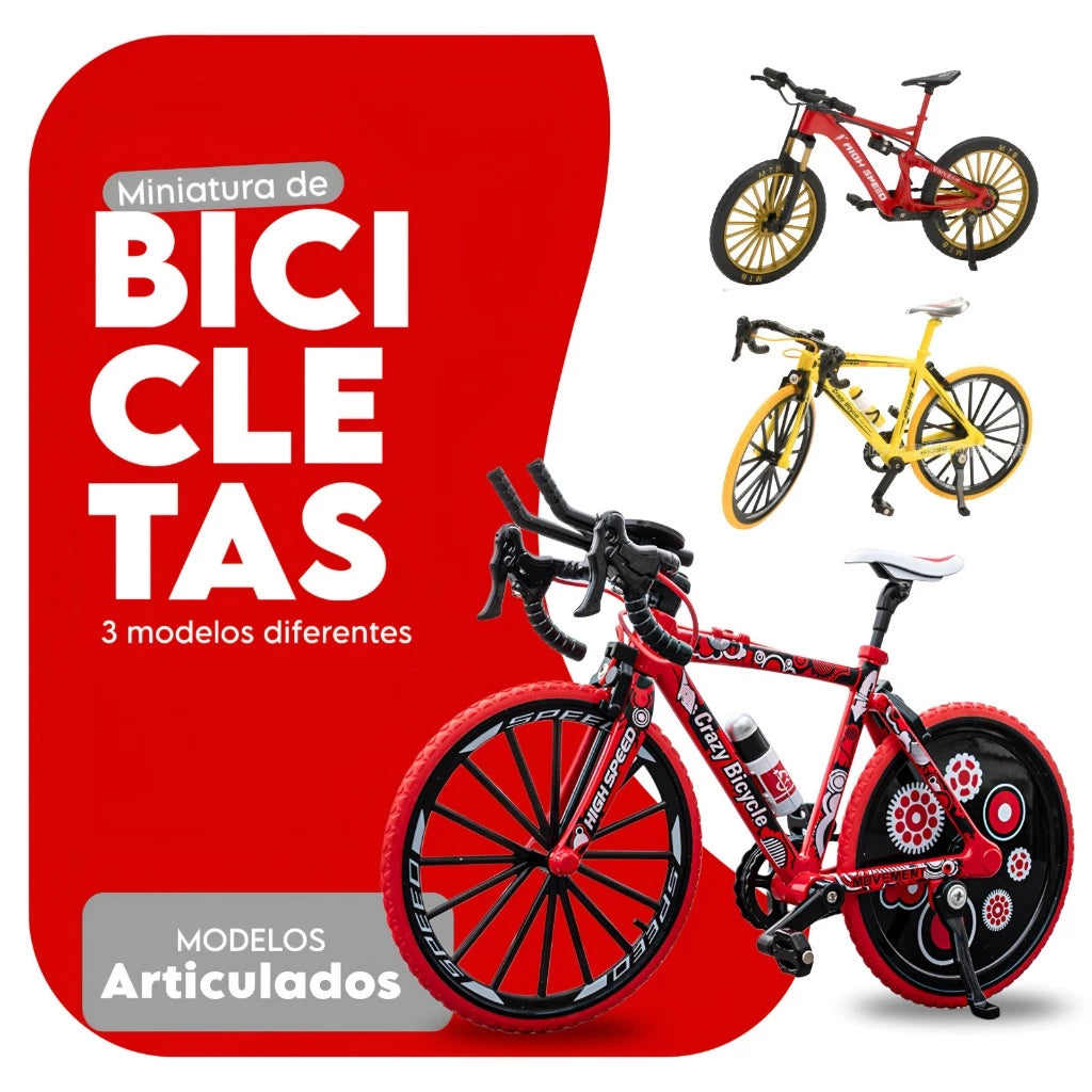Bicicleta Miniatura de Metal Speed Mountain Bike Triathlon
