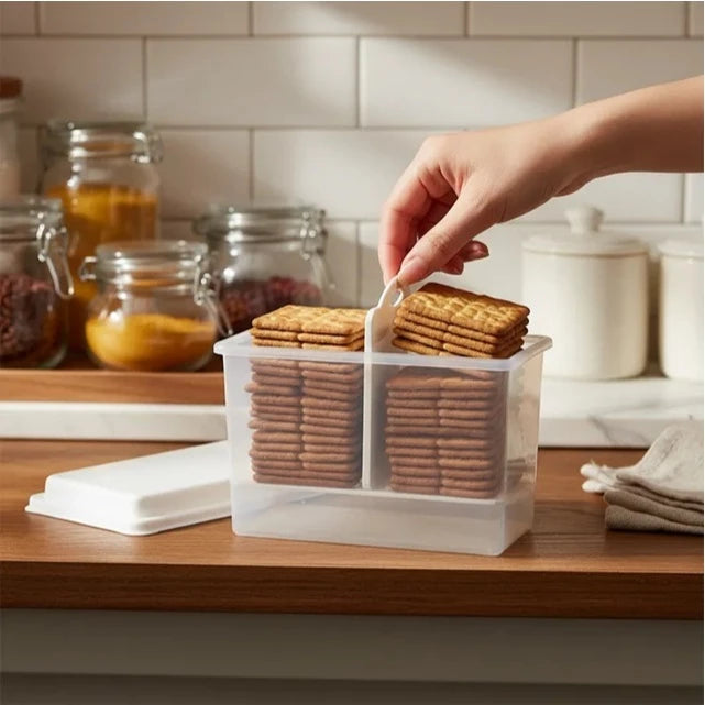 Porta Biscoito Bolacha Torrada com Puxador