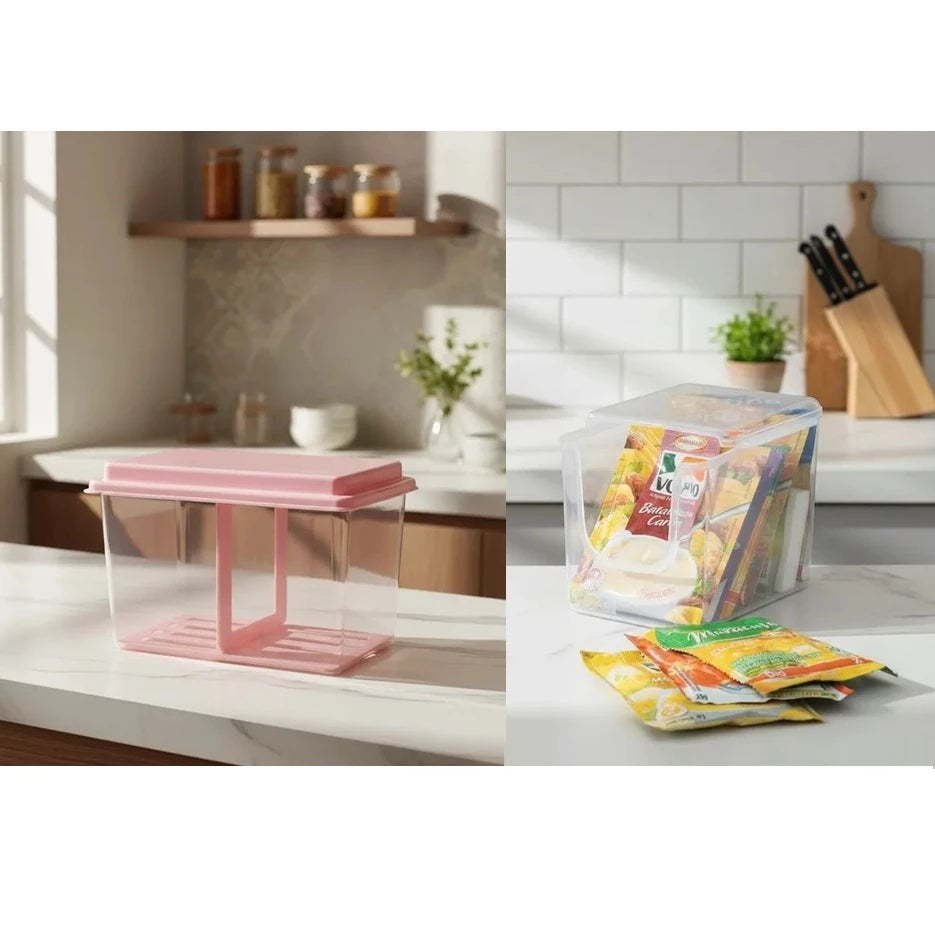 Porta Biscoito Bolacha Torrada com Puxador