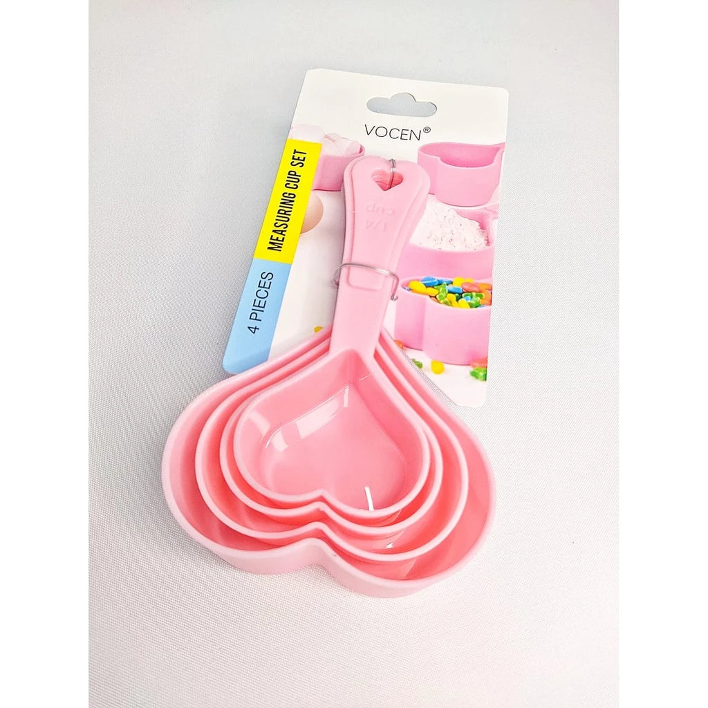 Kit Medidor Culinário Coração 4 Peças Confeitaria