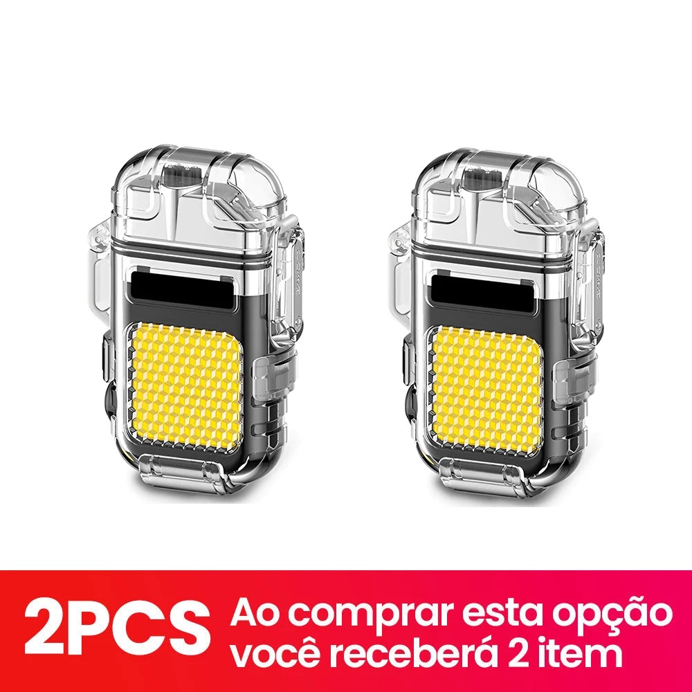 Isqueiro Elรฉtrico LED Recarregรกvel via USB Design Moderno e Seguro