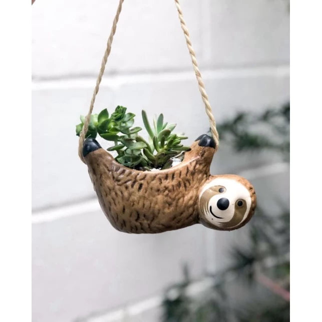 Vaso Bicho Preguiça para suculentas (cerâmica) sem arranjos!