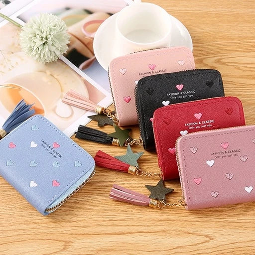 Carteira Feminina Coração de Amor Porta-Cartões