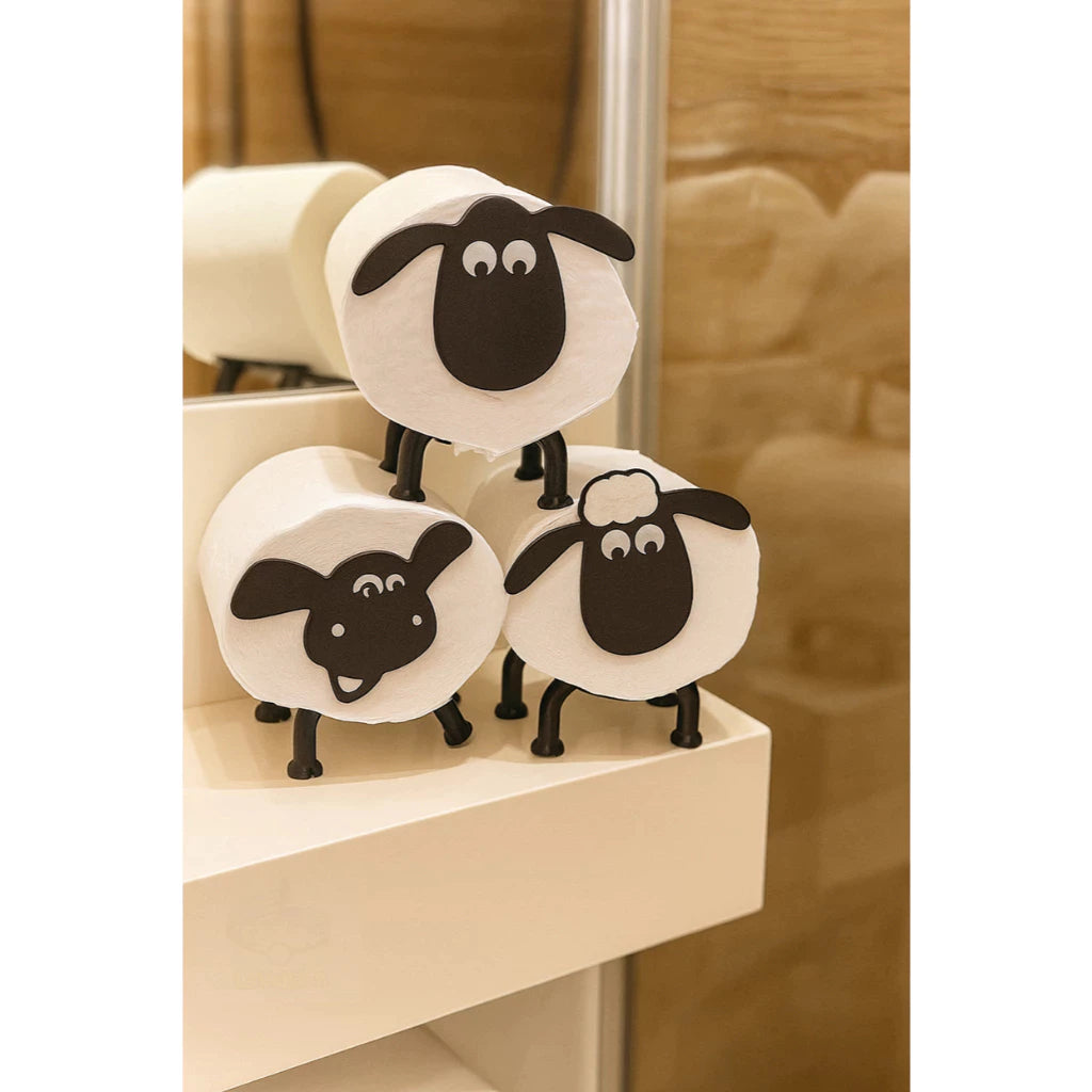 Suporte de Papel Higiênico Shaun Ovelha Carneiro Decoração de Banheiro