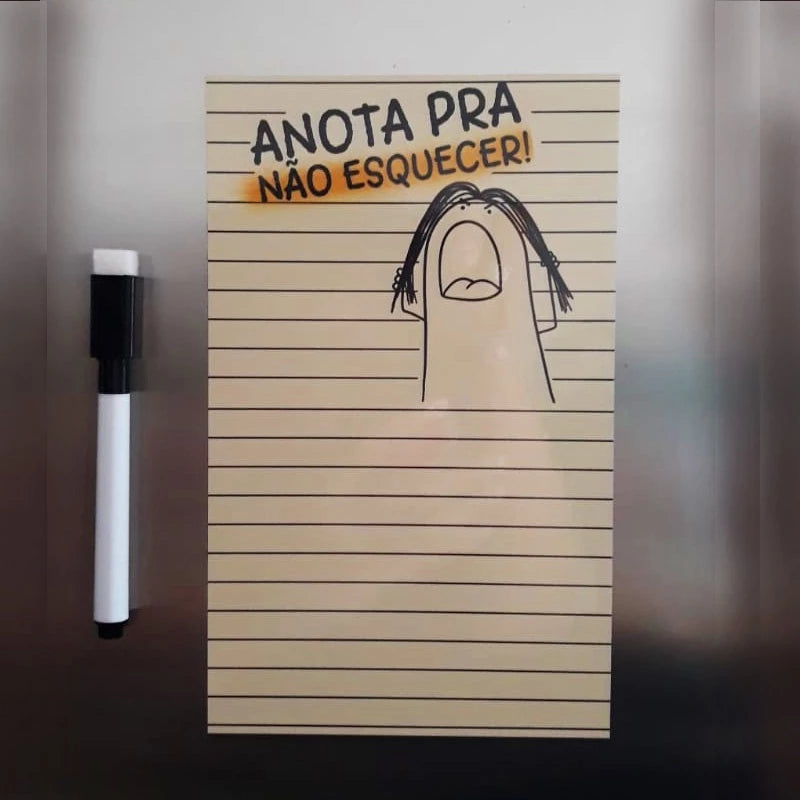 Lousa de Geladeira Magnética Recados - Acompanha Caneta ímã