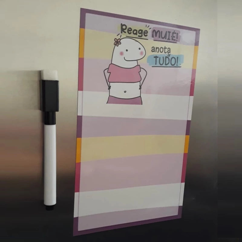 Lousa de Geladeira Magnética Recados - Acompanha Caneta ímã
